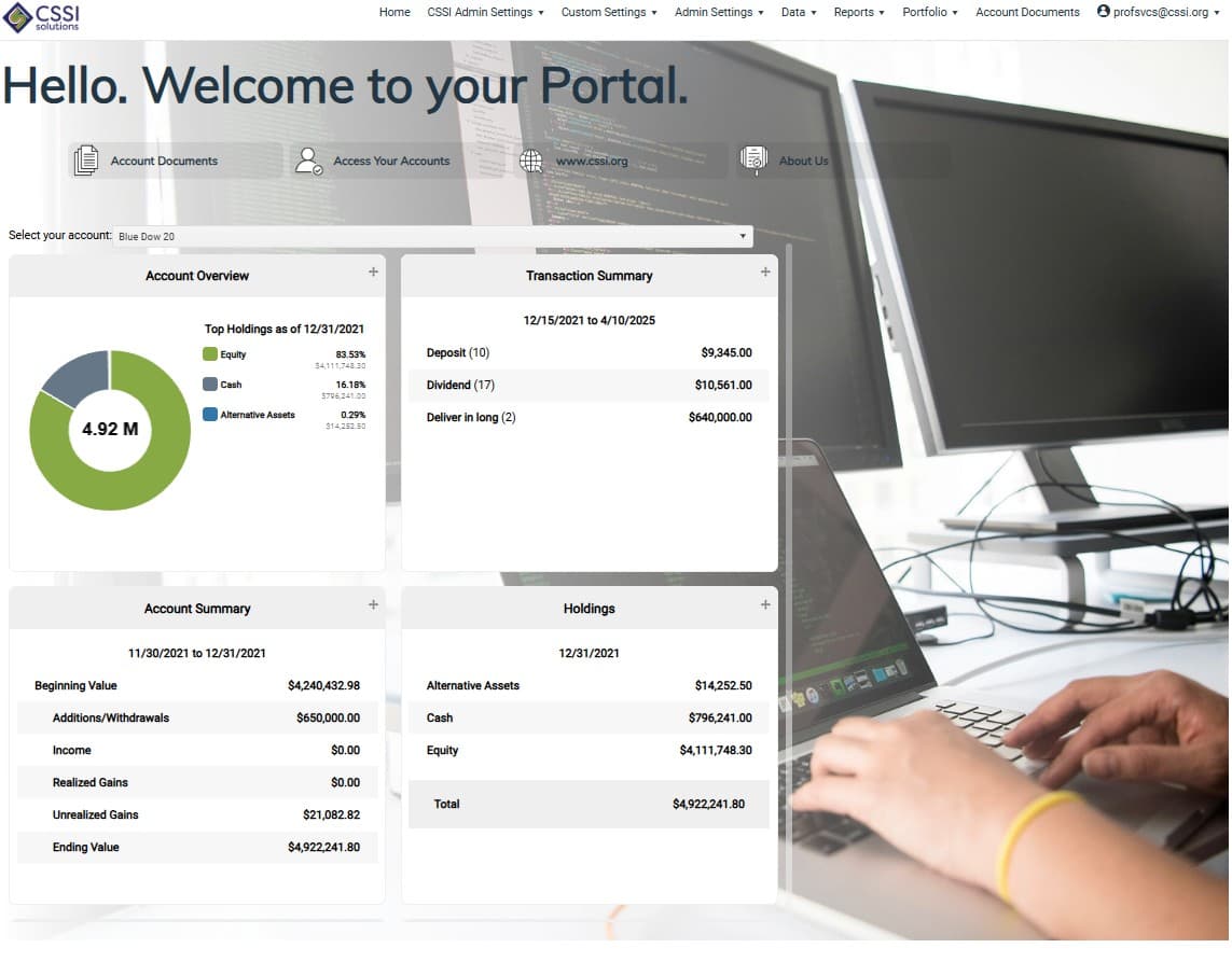 CSSI Portal+ Dashboard